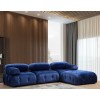 Corner Sofa Bubble Velvet Blue L1-O1-1R-PUF Velvet Blue