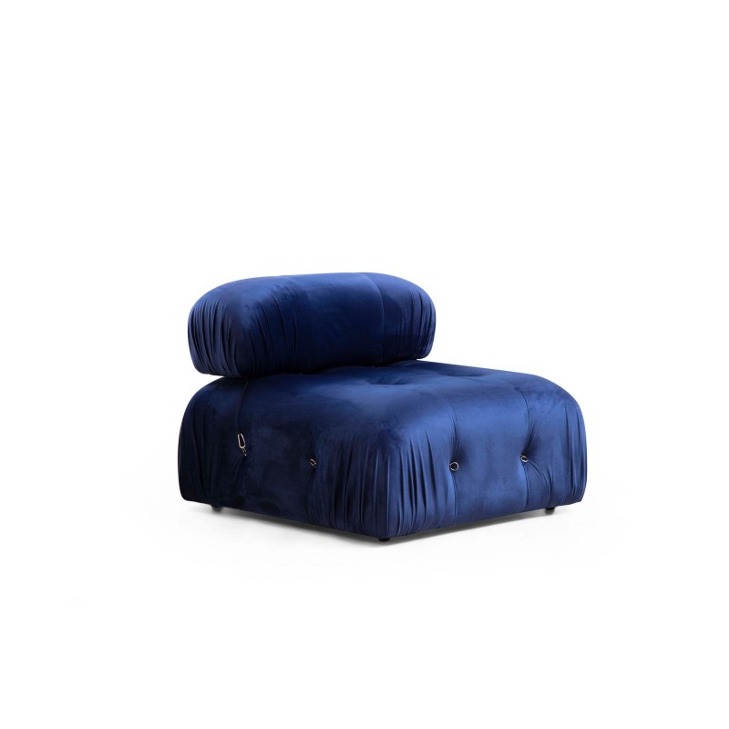 Corner Sofa Bubble Velvet Blue L1-O1-1R-PUF Velvet Blue