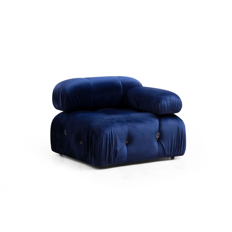 Corner Sofa Bubble Velvet Blue L1-O1-1R-PUF Velvet Blue