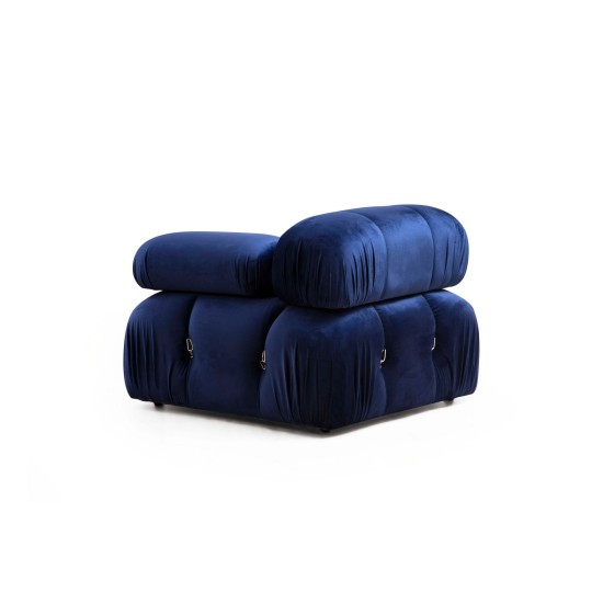 Corner Sofa Bubble Velvet Blue L1-O1-1R-PUF Velvet Blue Corner Sofa Bubble Velvet Blue L1-O1-1R-PUF Velvet Blue