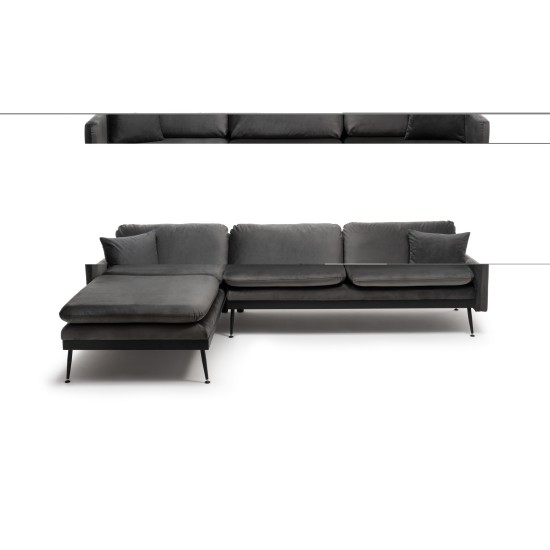 Corner Sofa Reya - Anthracite Anthracite