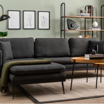 Corner Sofa Reya - Dark Grey Dark Grey