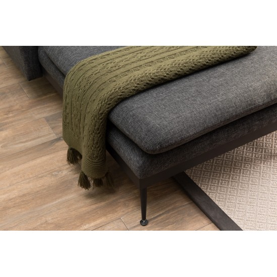 Corner Sofa Reya - Dark Grey Dark Grey Corner Sofa Reya - Dark Grey Dark Grey