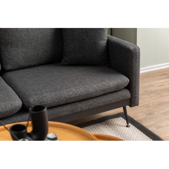 Corner Sofa Reya - Dark Grey Dark Grey Corner Sofa Reya - Dark Grey Dark Grey