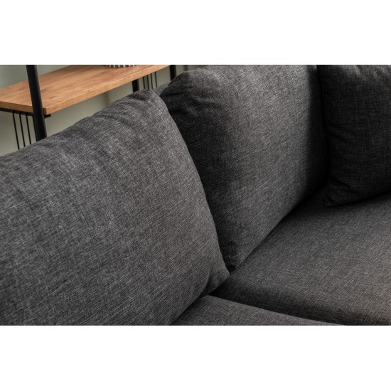 Corner Sofa Reya - Dark Grey Dark Grey Corner Sofa Reya - Dark Grey Dark Grey