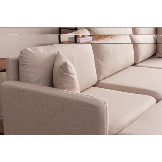 Corner Sofa Reya - Cream Cream Corner Sofa Reya - Cream Cream