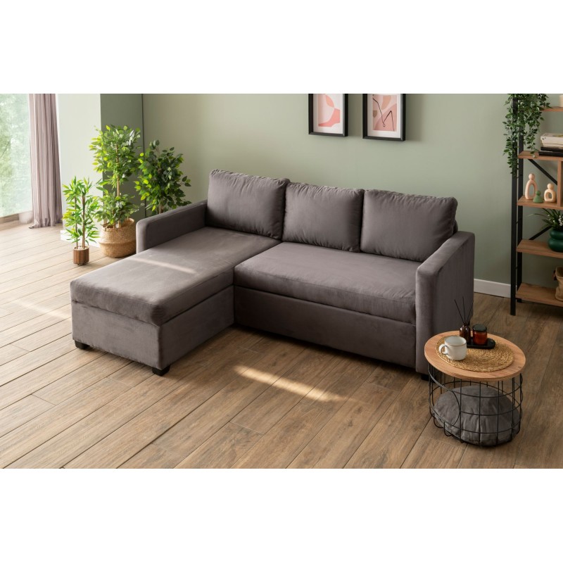 Corner Sofa-Bed Kado - Grey Grey
