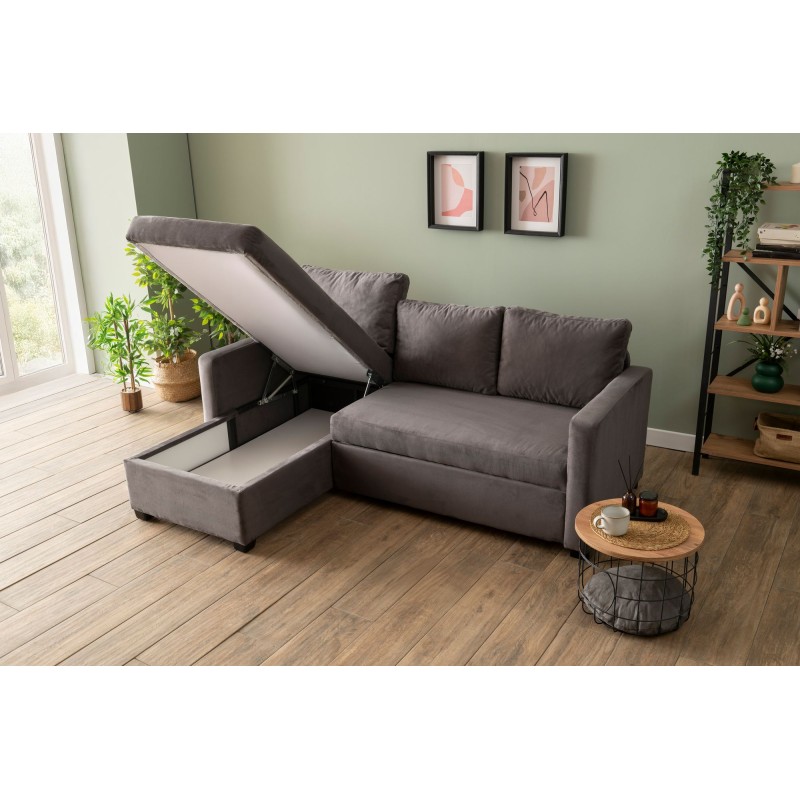 Corner Sofa-Bed Kado - Grey Grey