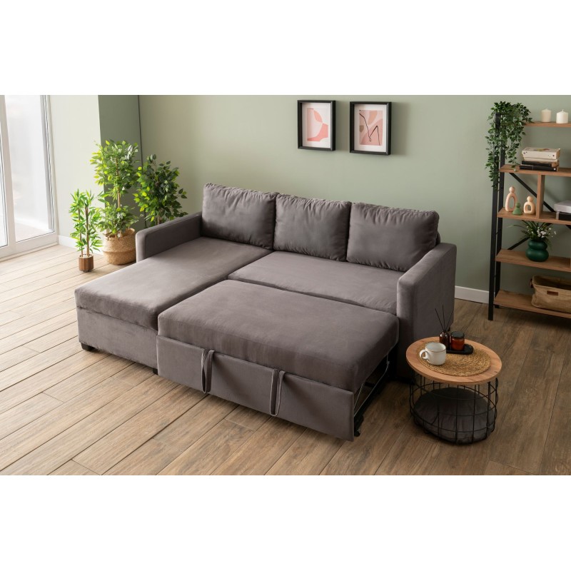 Corner Sofa-Bed Kado - Grey Grey
