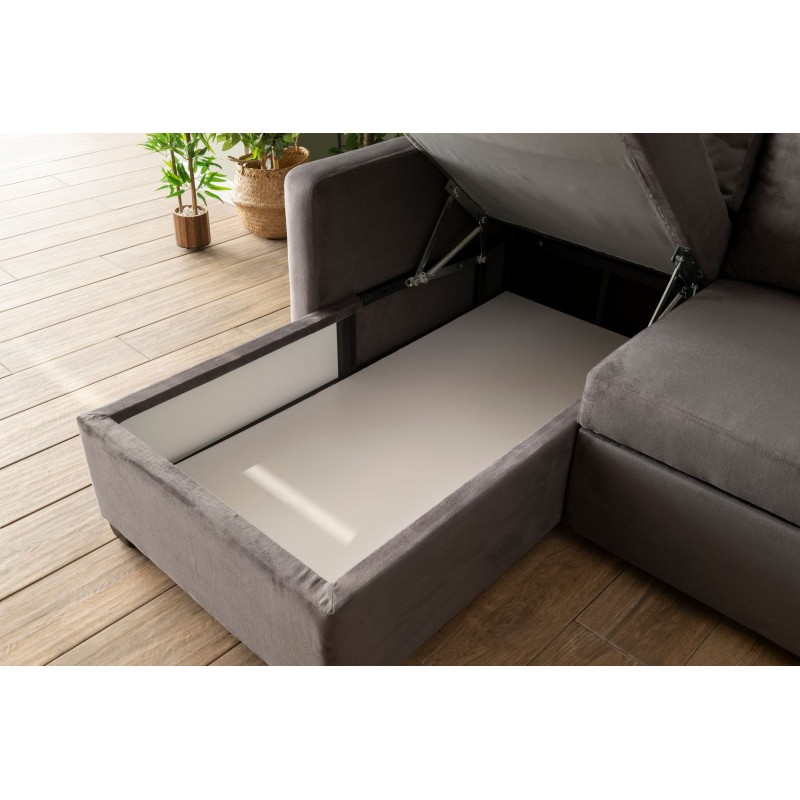 Corner Sofa-Bed Kado - Grey Grey