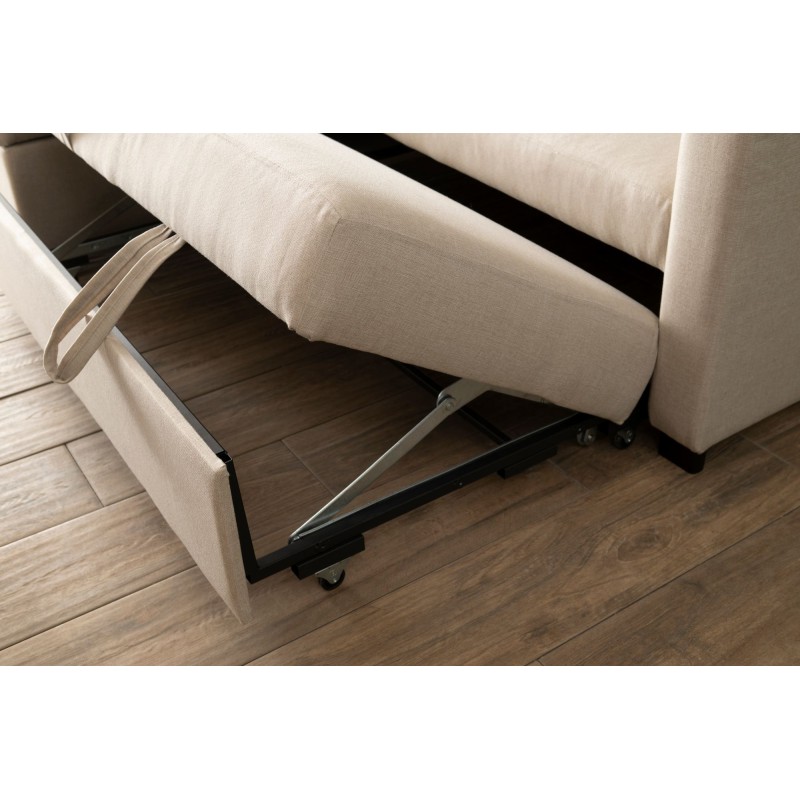 Corner Sofa-Bed Kado - Cream Cream