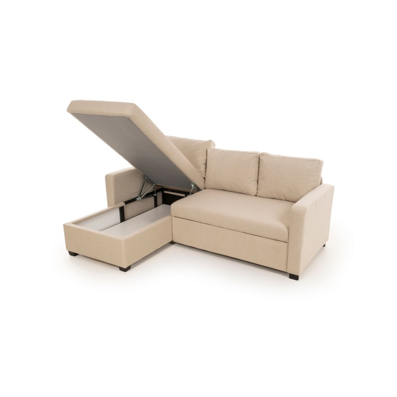 Corner Sofa-Bed Kado - Cream Cream