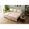 Corner Sofa-Bed Kado - Cream Cream