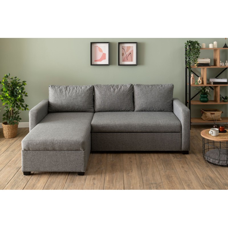 Corner Sofa-Bed Kado - Light Grey Light Grey