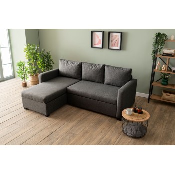 Corner Sofa-Bed Kado - Dark Grey Dark Grey