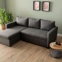 Corner Sofa-Bed Kado - Dark Grey Dark Grey