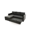 Corner Sofa-Bed Kado - Dark Grey Dark Grey