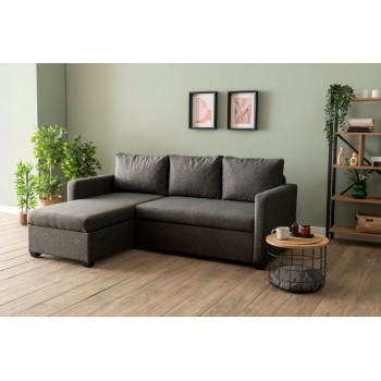Corner Sofa-Bed Kado - Dark Grey Dark Grey