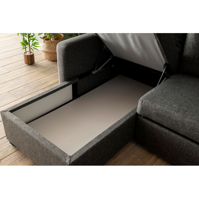Corner Sofa-Bed Kado - Dark Grey Dark Grey