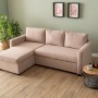 Corner Sofa-Bed Kado - Mink Mink