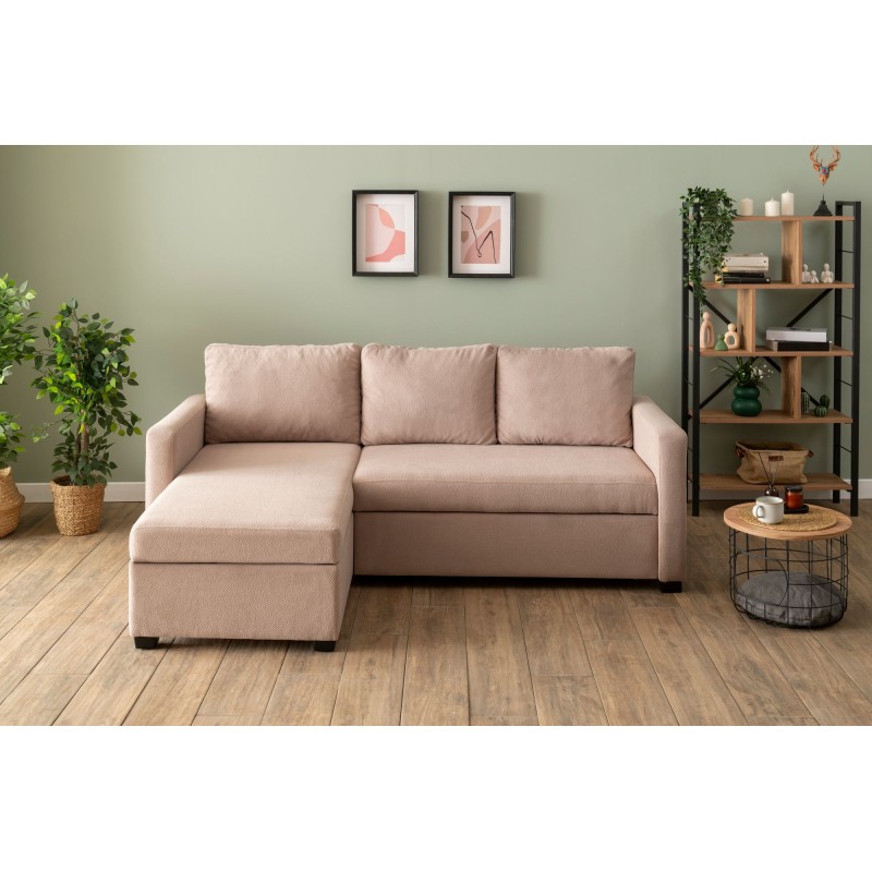 Corner Sofa-Bed Kado - Mink Mink