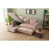 Corner Sofa-Bed Kado - Mink Mink