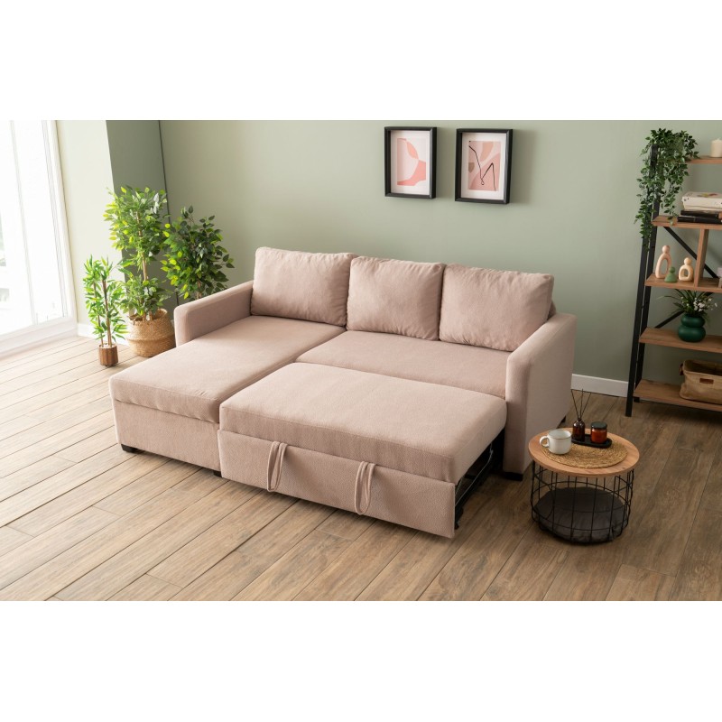 Corner Sofa-Bed Kado - Mink Mink