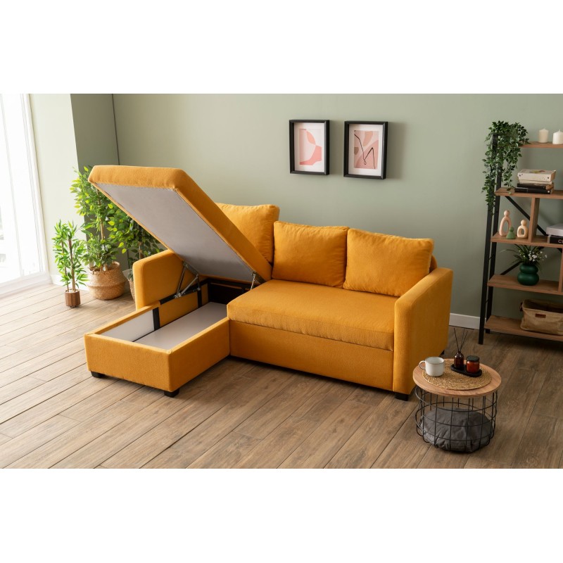 Corner Sofa-Bed Kado - Mustard Mustard