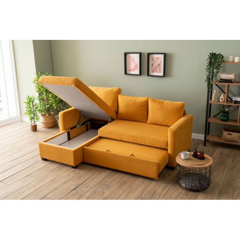 Corner Sofa-Bed Kado - Mustard Mustard