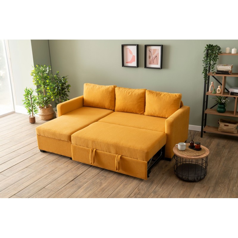 Corner Sofa-Bed Kado - Mustard Mustard