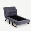 Πολυθρόνα Κρεβάτι - Sando Single - Χρώμα Γκρι - 175x60x60εκ