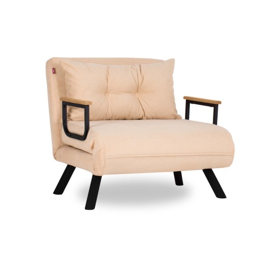 Πολυθρόνα Κρεβάτι - Sando Single - Χρώμα Cream - 175x60x60εκ