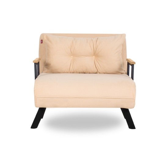 Πολυθρόνα Κρεβάτι - Sando Single - Χρώμα Cream - 175x60x60εκ