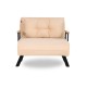 Πολυθρόνα Κρεβάτι - Sando Single - Χρώμα Cream - 175x60x60εκ