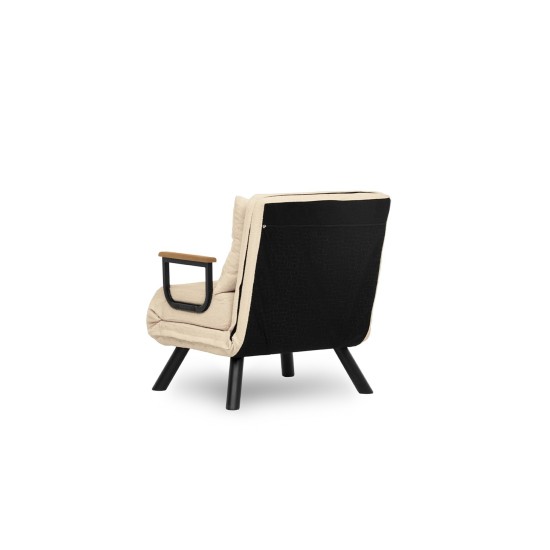 Πολυθρόνα Κρεβάτι - Sando Single - Χρώμα Cream - 175x60x60εκ