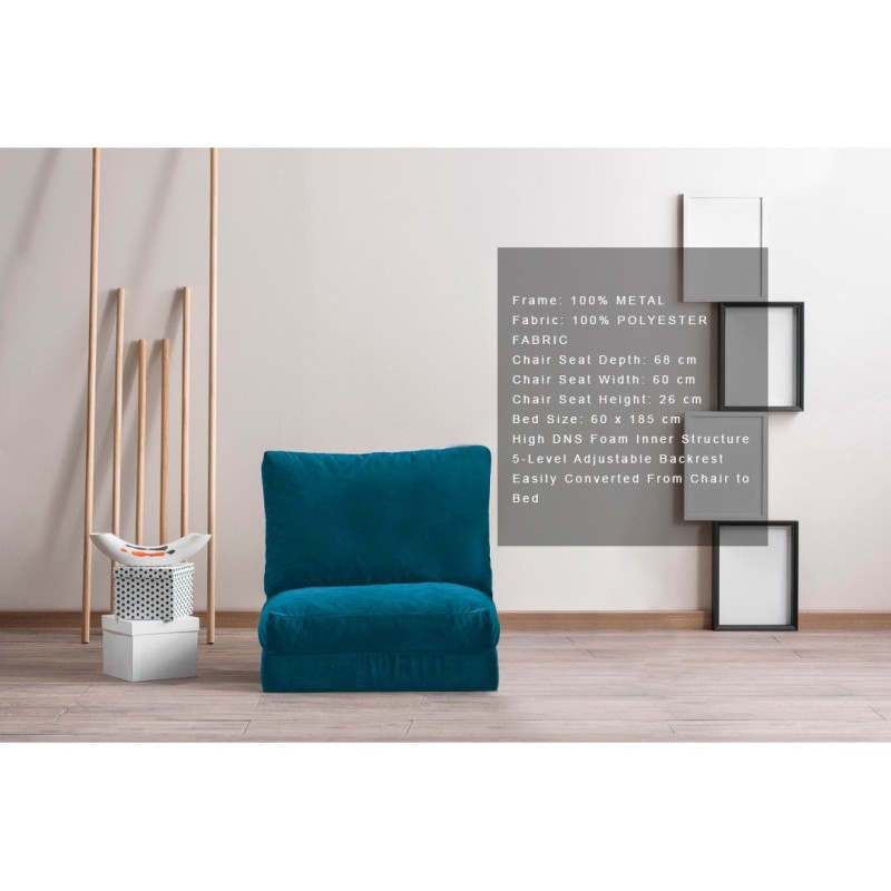Πολυθρόνα Κρεβάτι Taida - Χρώμα Πράσινο - 60x68x62εκ