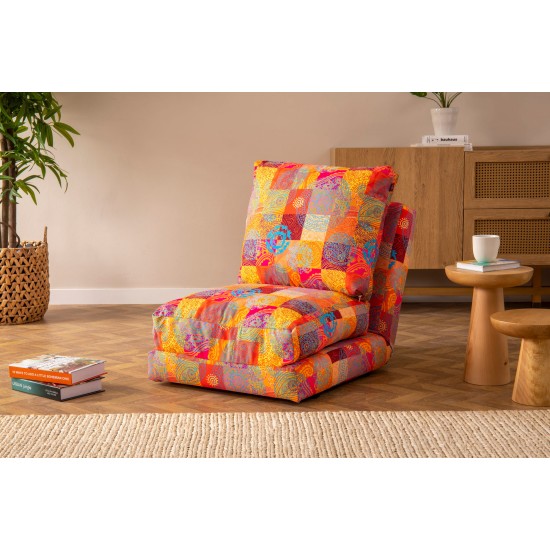 Πολυθρόνα Κρεβάτι Taida - Χρώμα  Patchwork Multicolor - 60x68x26εκ
