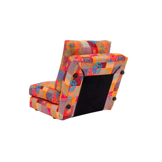 Πολυθρόνα Κρεβάτι Taida - Χρώμα  Patchwork Multicolor - 60x68x26εκ