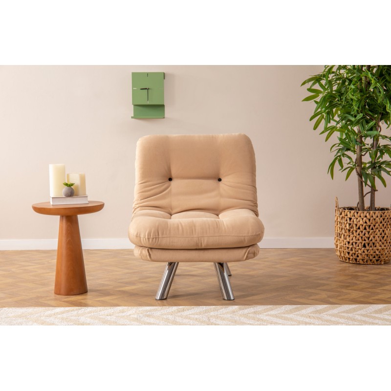 1-Seat Sofa-Bed Misa Small Solo - Cream Cream