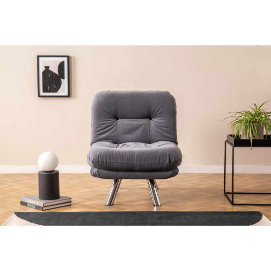 1-Seat Sofa-Bed Misa Small Solo - Grey Grey 1-Seat Sofa-Bed Misa Small Solo - Grey Grey
