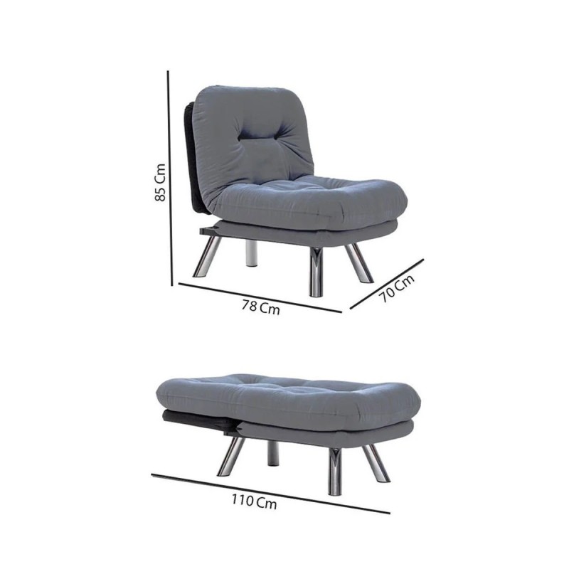 1-Seat Sofa-Bed Misa Small Solo - Petrol Green Petrol Green