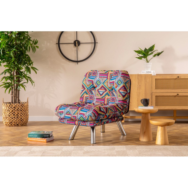 Atelier del Sofa 1-Seat Sofa-Bed Misa Small Solo - Patchwork Multicolor