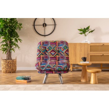 1-Seat Sofa-Bed Misa Small Solo - Patchwork Multicolor