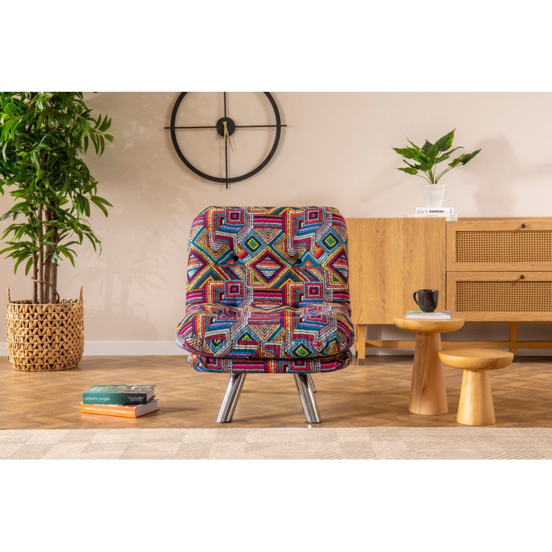 Atelier del Sofa 1-Seat Sofa-Bed Misa Small Solo - Patchwork Multicolor