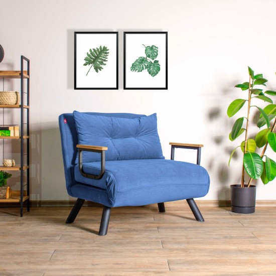 Πολυθρόνα Κρεβάτι - Sando Single - Μπλε - 175x60x60εκ