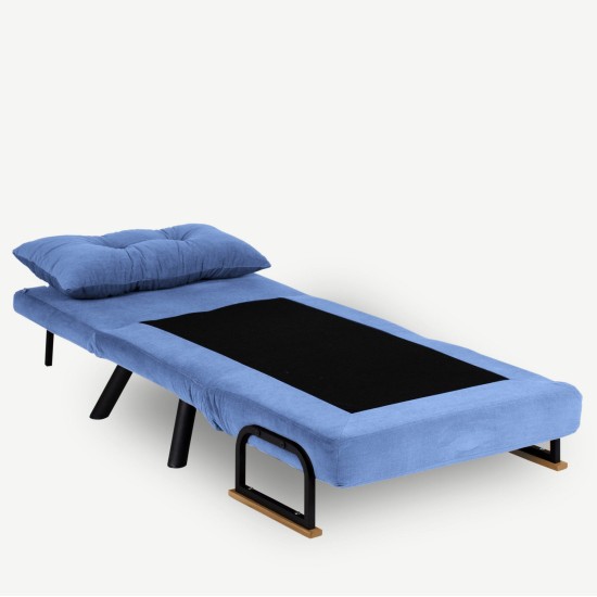 Πολυθρόνα Κρεβάτι - Sando Single - Μπλε - 175x60x60εκ