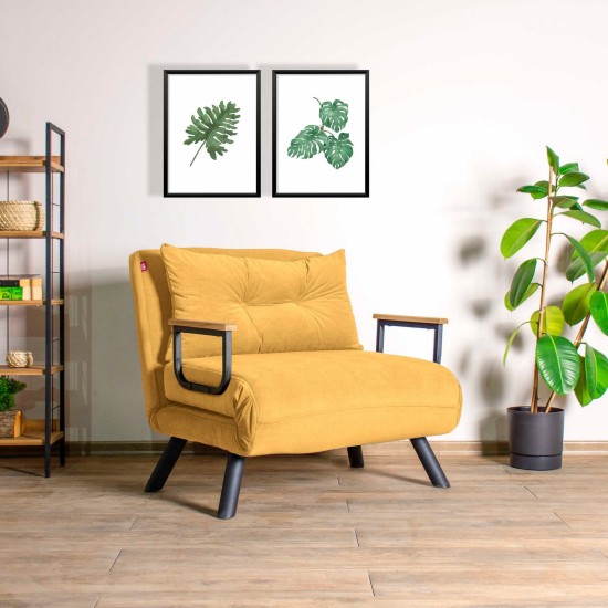 Πολυθρόνα Κρεβάτι - Sando Single - Χρώμα Μουσταρδί - 175x60x60εκ Πολυθρόνα Κρεβάτι - Sando Single - Χρώμα Μουσταρδί - 175x60x60εκ