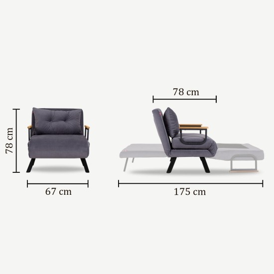 Πολυθρόνα Κρεβάτι - Sando Single - Χρώμα Μουσταρδί - 175x60x60εκ Πολυθρόνα Κρεβάτι - Sando Single - Χρώμα Μουσταρδί - 175x60x60εκ