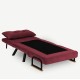 Πολυθρόνα Κρεβάτι - Sando Single - Χρώμα Maroon - 175x60x60εκ