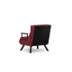 Πολυθρόνα Κρεβάτι - Sando Single - Χρώμα Maroon - 175x60x60εκ